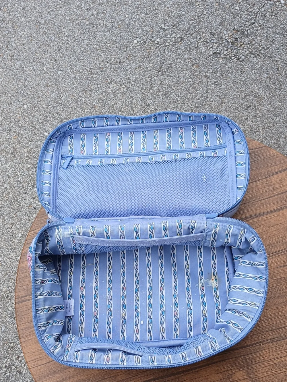 Vera Bradley Light Blue Paisley Quilted Cosmetic Case